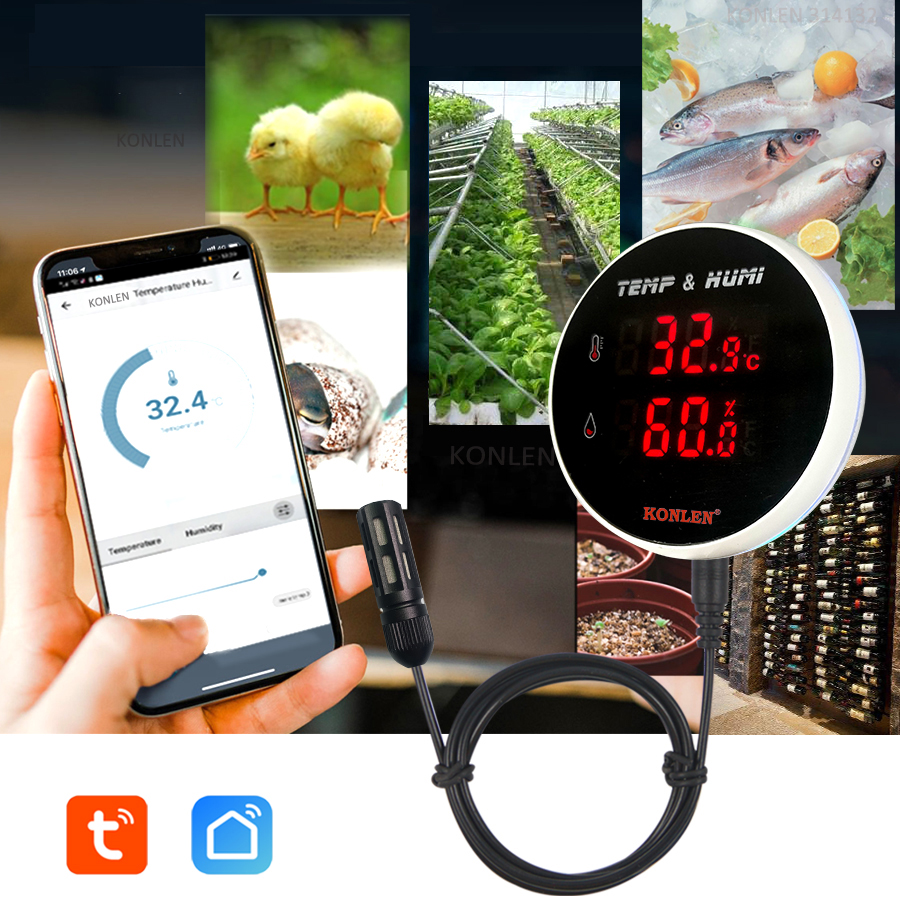 Tuya WIFI Temperature Humidity - Digital Hygrometer Probe reseña y precio