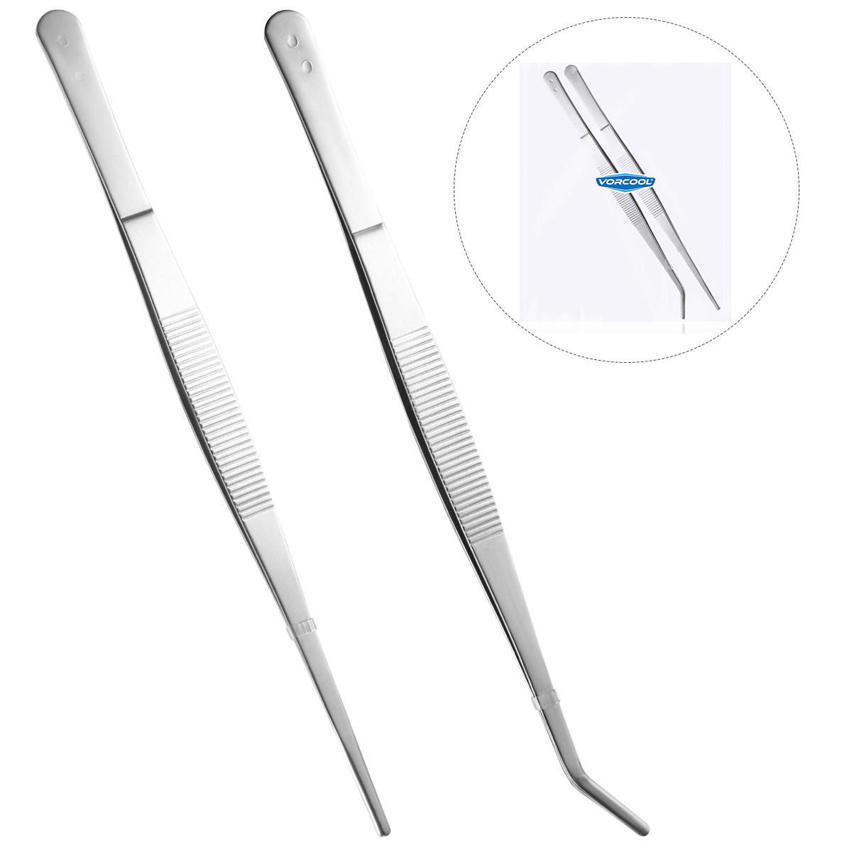 2Pcs Stainless Steel Straight  - Feeding Tong Stainless reseña y precio