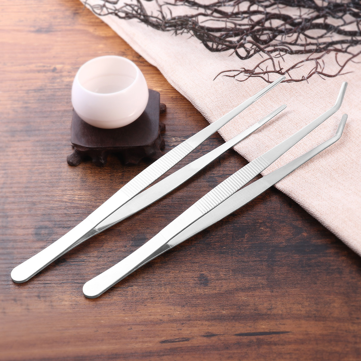 2Pcs Stainless Steel Straight  - Feeding Tong Stainless reseña y precio
