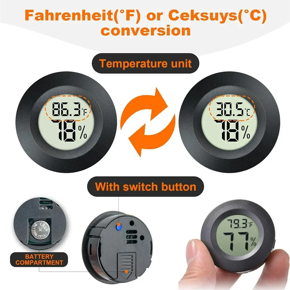 Mini Round Digital Thermometer - Digital Hygrometer Probe reseña y precio