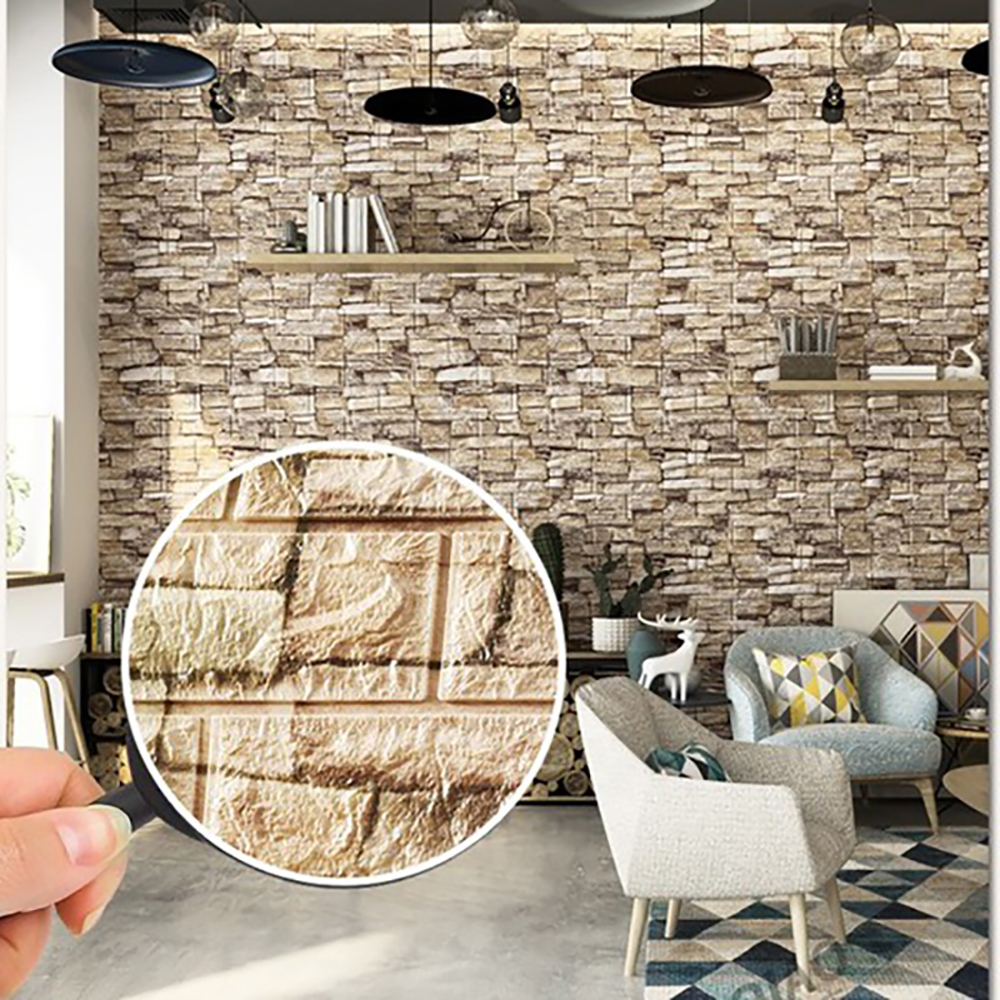 70cm*1m  3D Brick Pattern Wall - Pvc Panel Background reseña y precio
