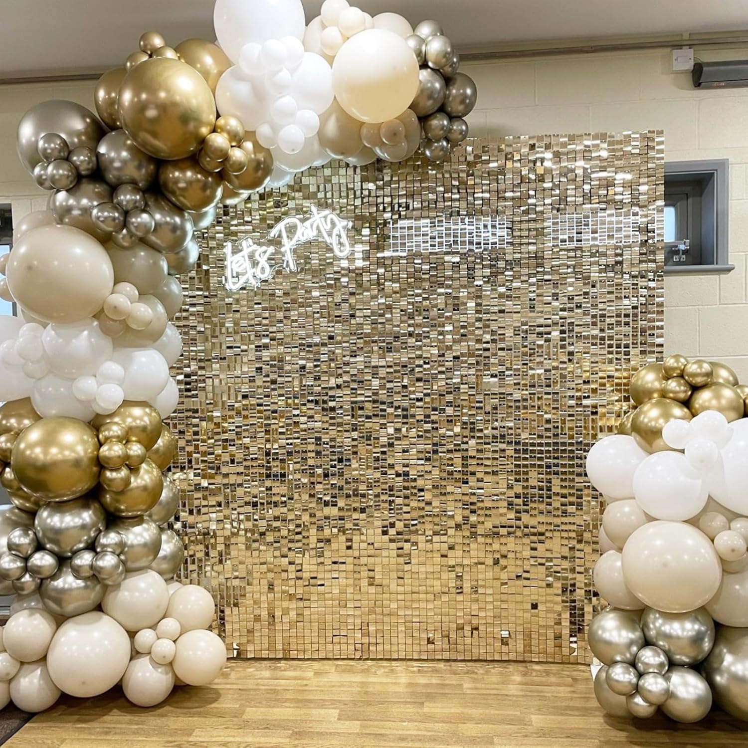 12pcs Light Gold Shimmer Wall  - Pvc Panel Background reseña y precio