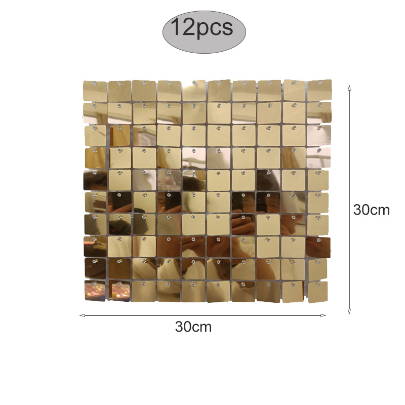 12pcs Light Gold Shimmer Wall  - Pvc Panel Background reseña y precio