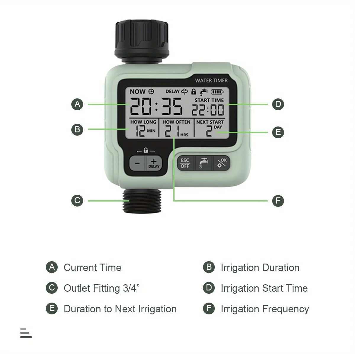 Watering System Dual Outlets A - Timer Dual Outlet reseña y precio