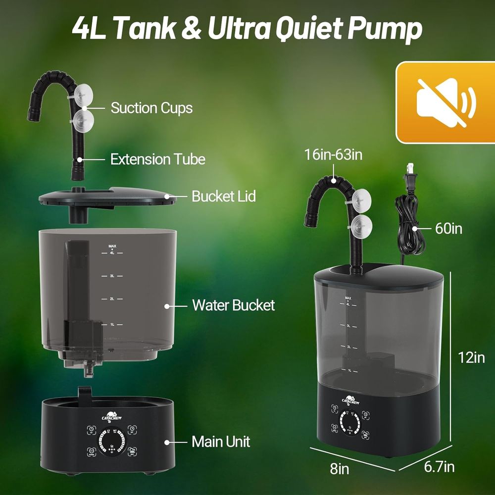 Large 4L Reptile Enclosure wit - Misting Nozzle Reptile reseña y precio