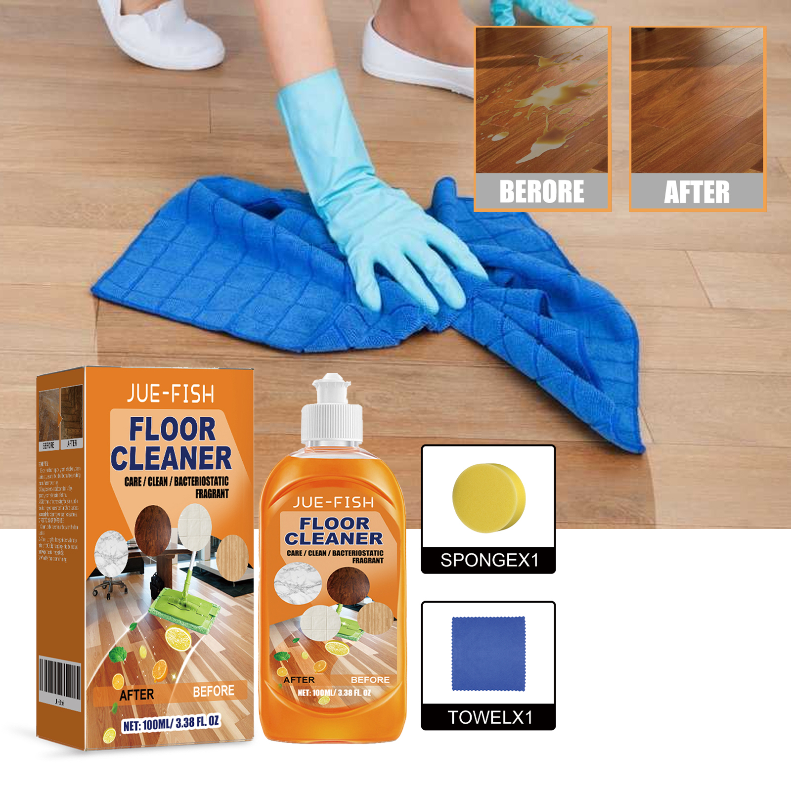 Jue Fish Floor Cleaner Set For - Ceramic Tile Floor reseña y precio