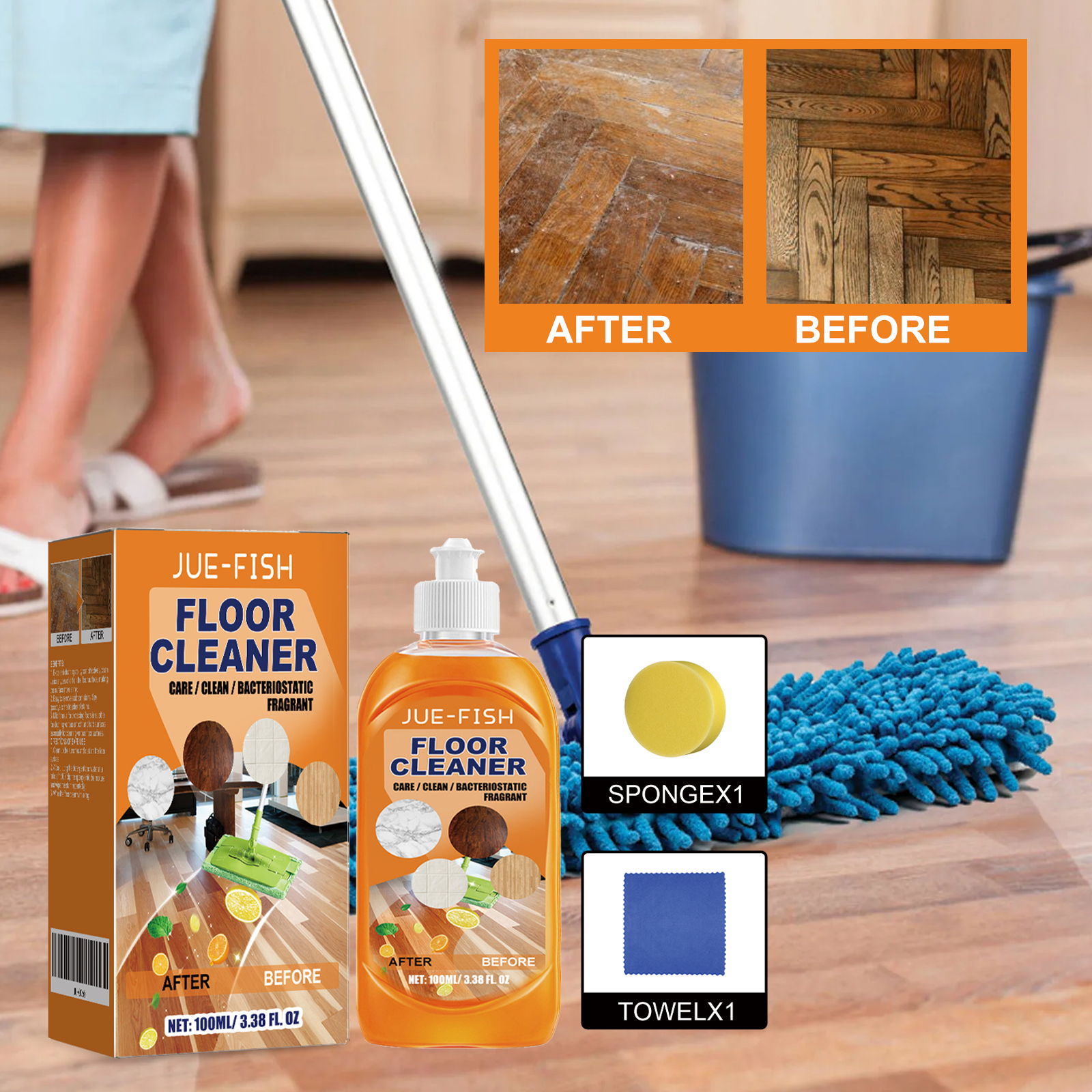 Jue Fish Floor Cleaner Set For - Ceramic Tile Floor reseña y precio