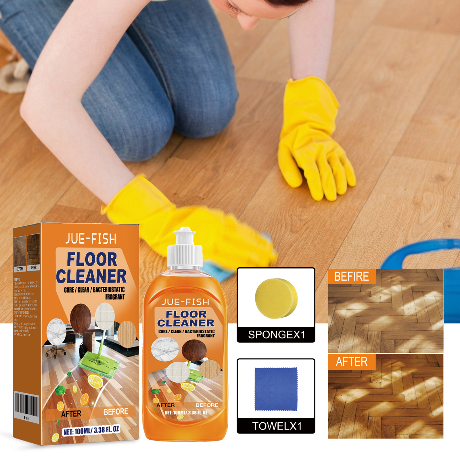 Jue Fish Floor Cleaner Set For - Ceramic Tile Floor reseña y precio