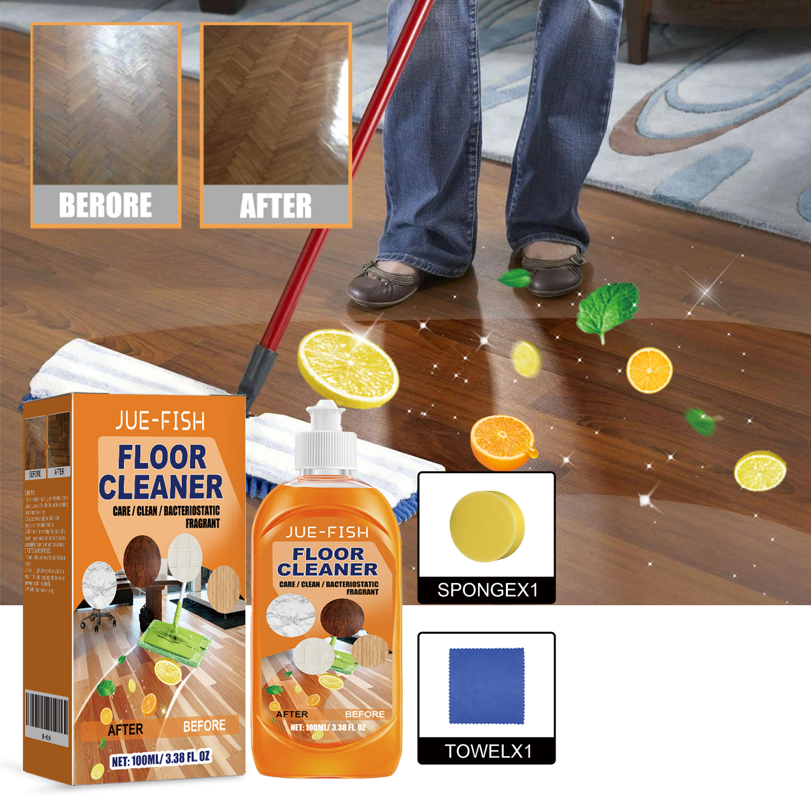 Jue Fish Floor Cleaner Set For - Ceramic Tile Floor reseña y precio