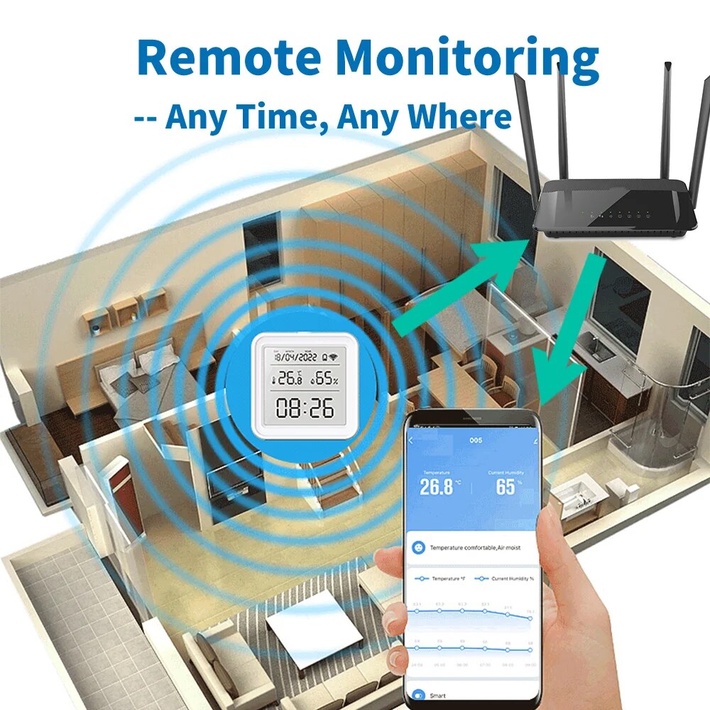 Tuya New WiFi Temperature Humi - Digital Hygrometer Probe reseña y precio
