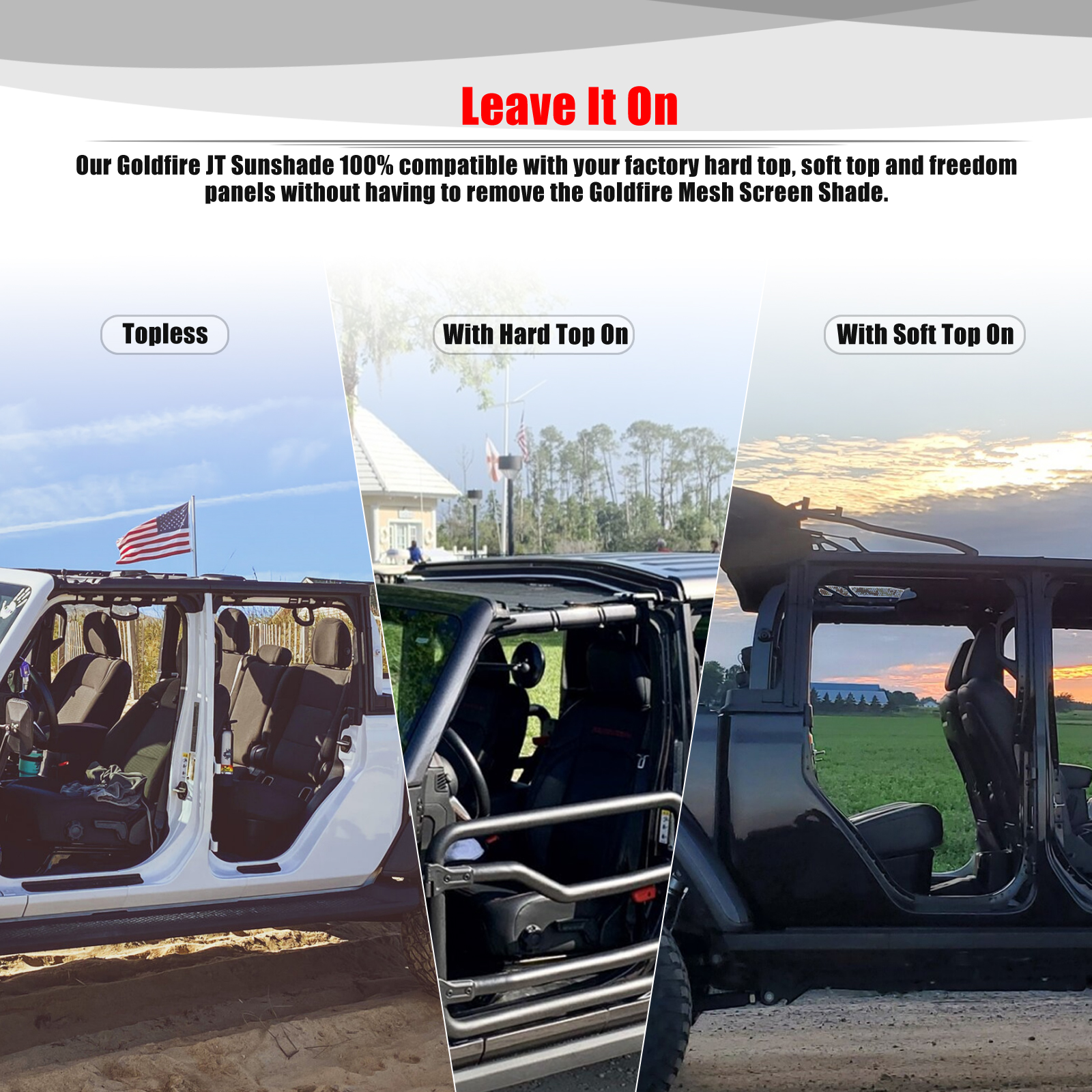 For Jeep Gladiator JT 4 Door A - Screen Top Mesh reseña y precio