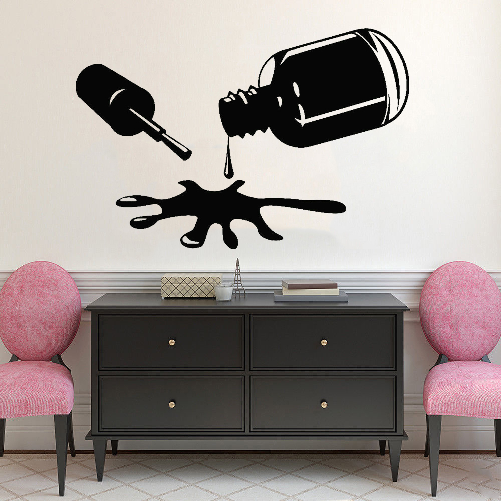 Nails Polish Wall Decals Bedro - Pvc Panel Background reseña y precio