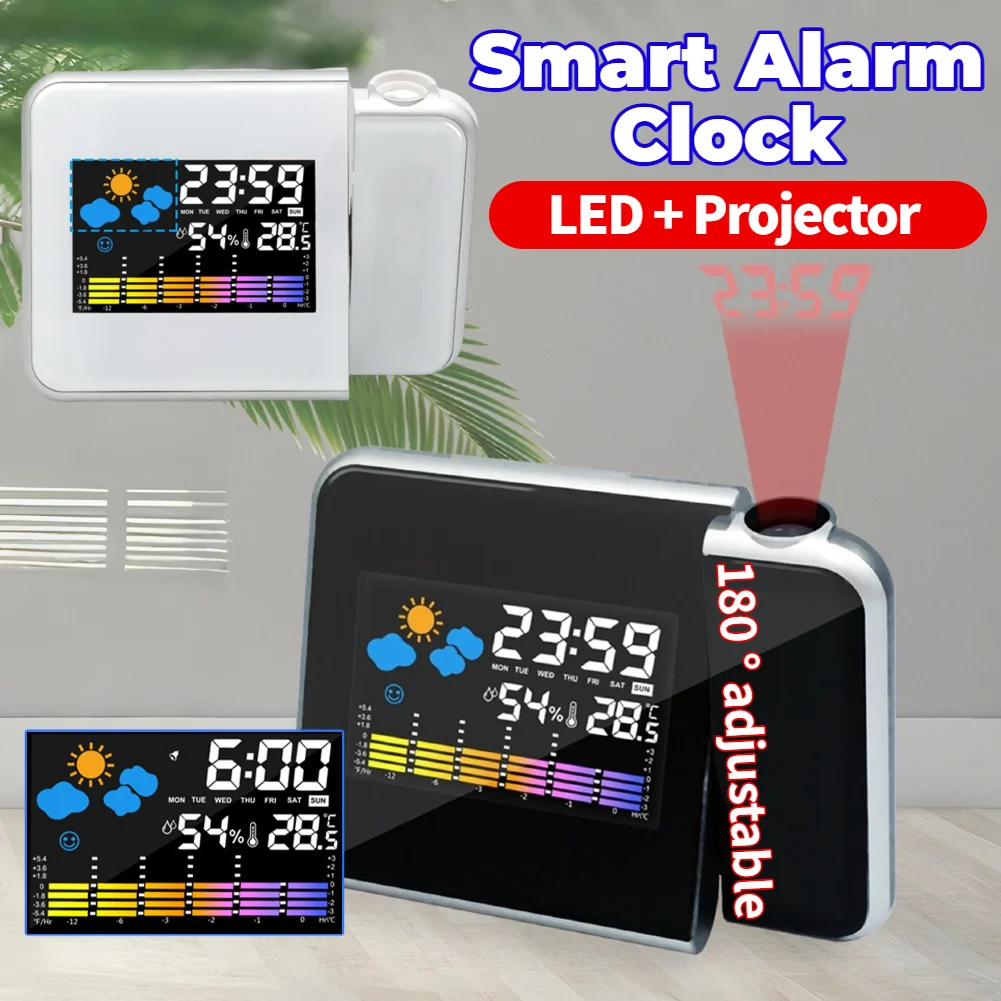Projection Clock Digital LED P - Digital Hygrometer Probe reseña y precio