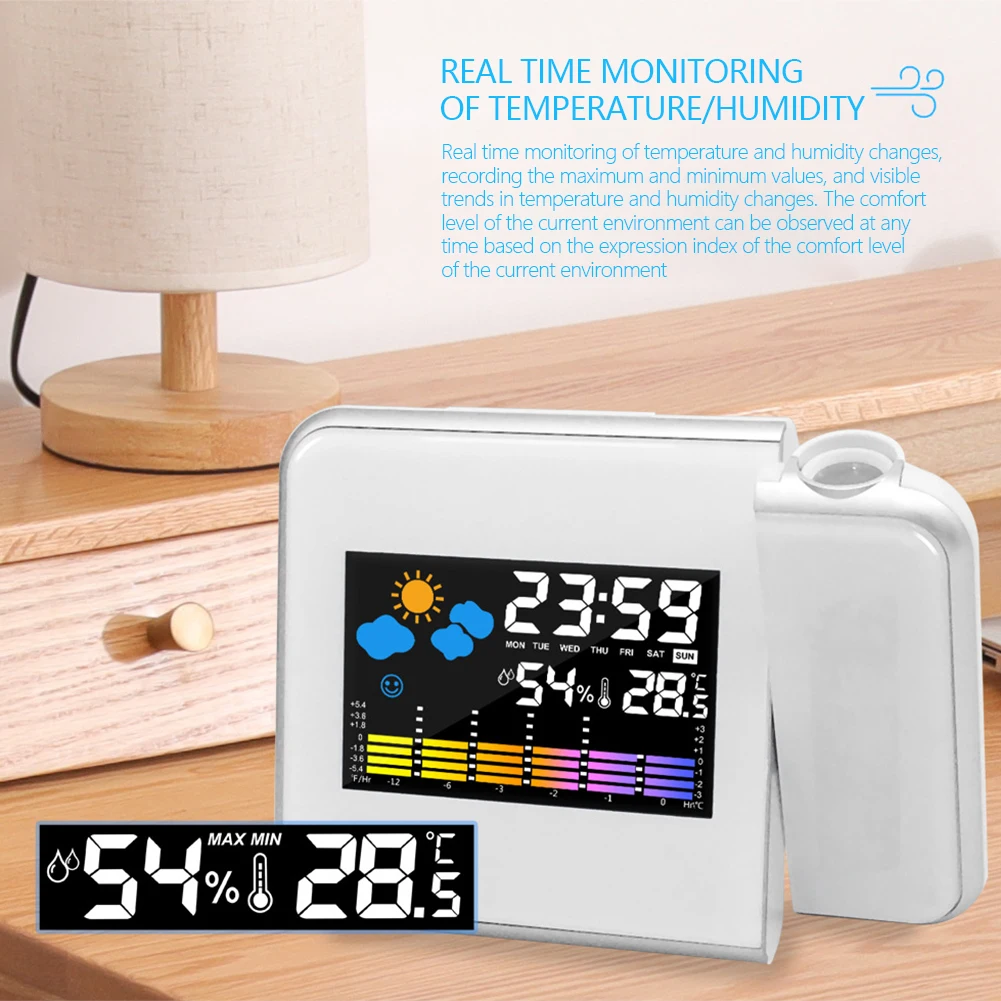 Projection Clock Digital LED P - Digital Hygrometer Probe reseña y precio