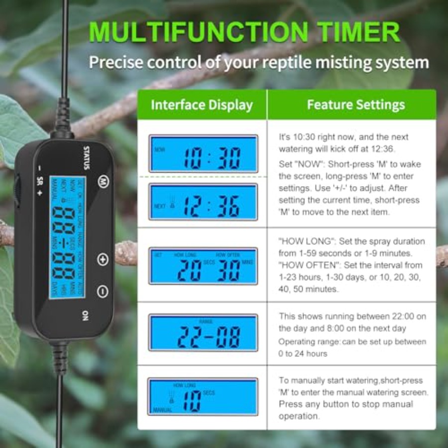 Reptile Misting System for Ter - Misting Nozzle Reptile reseña y precio