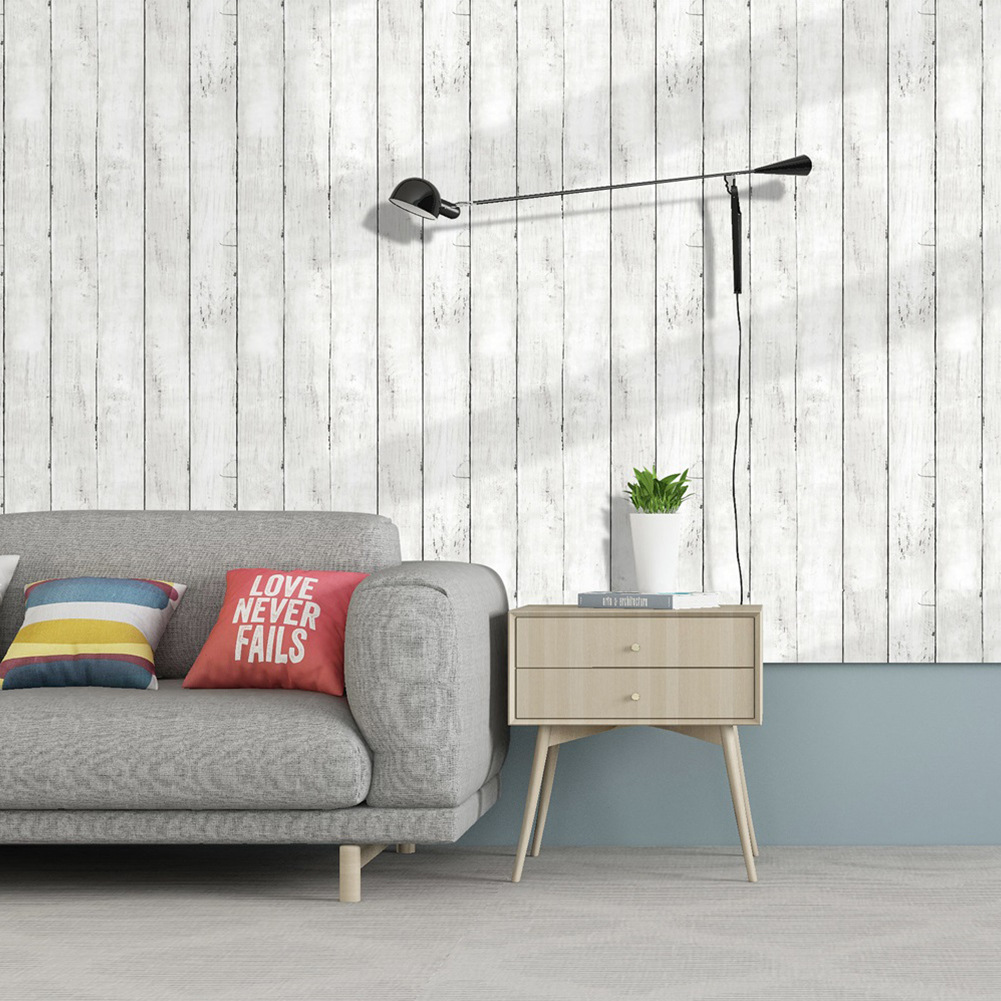 Retro Style White Wood Grain M - Pvc Panel Background reseña y precio