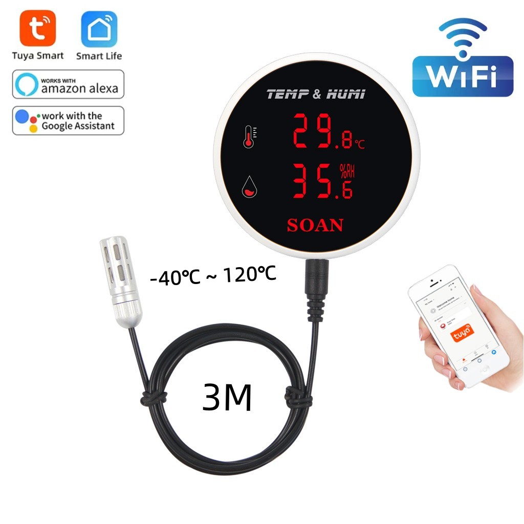 Tuya WiFi Temperature Humidity - Digital Hygrometer Probe reseña y precio