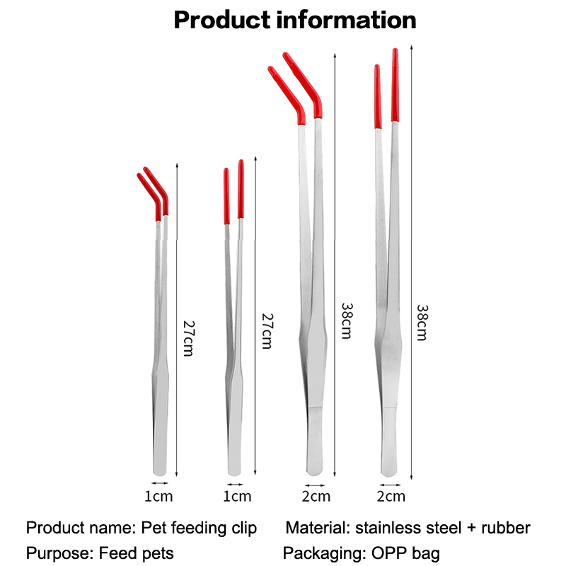 Reptile Feeding Tongs with Rub - Feeding Tong Stainless reseña y precio