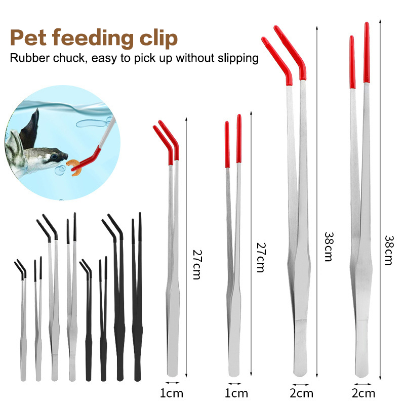 Reptile Feeding Tongs with Rub - Feeding Tong Stainless reseña y precio