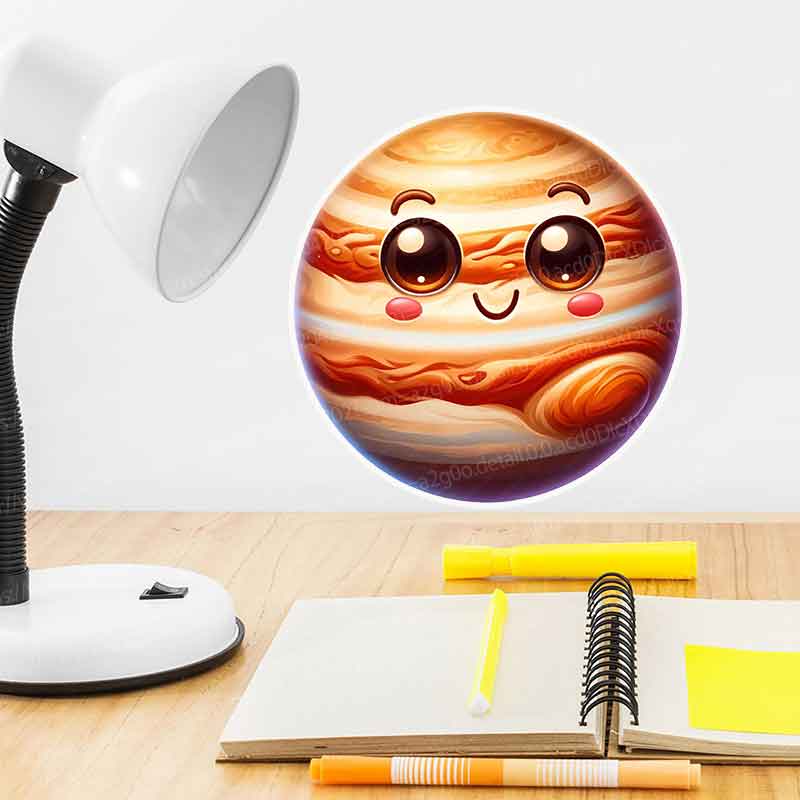 Cartoon Jupiter stickers space - Pvc Panel Background reseña y precio