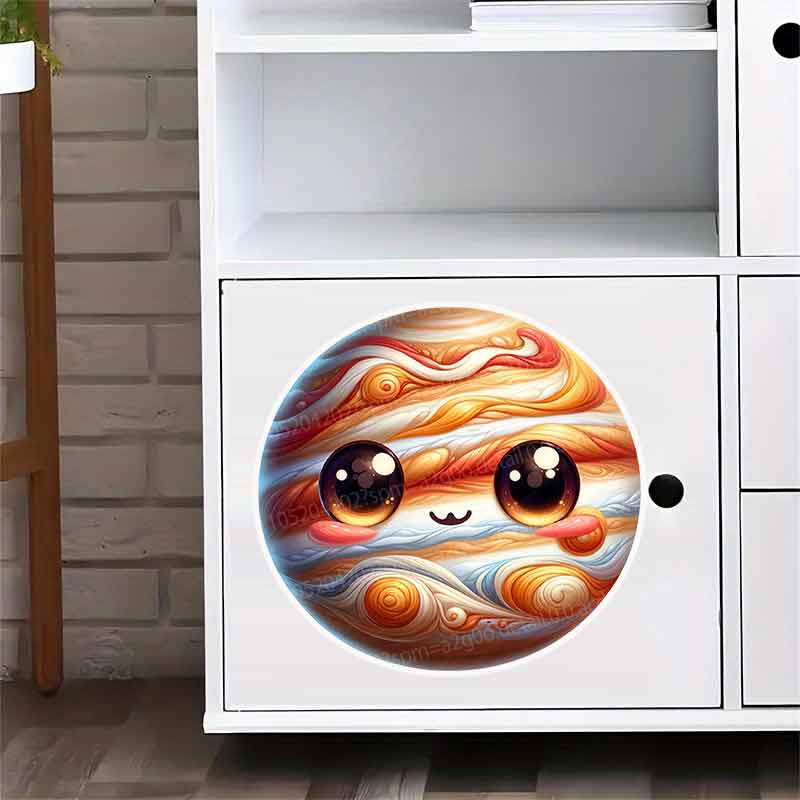 Cartoon Jupiter stickers space - Pvc Panel Background reseña y precio