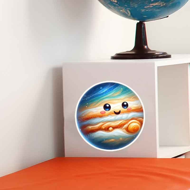 Cartoon Jupiter stickers space - Pvc Panel Background reseña y precio