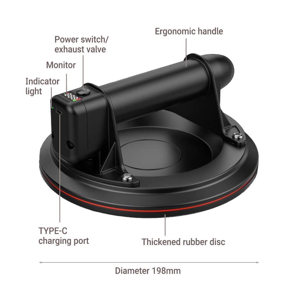 Electric Vacuum Suction Cup 8  - Ceramic Tile Floor reseña y precio